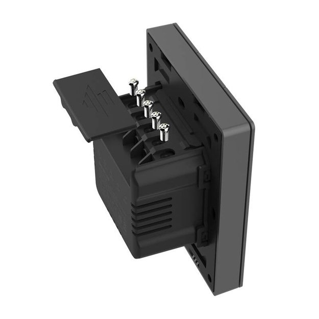 Умный WiFi настенный выключатель SONOFF M5-3C-80 (3-канальный, для рамки, графит)