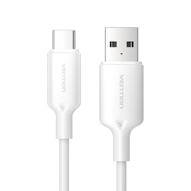 USB 2.0 A to USB-C 3A cable Vention CTQWF 1M (white)