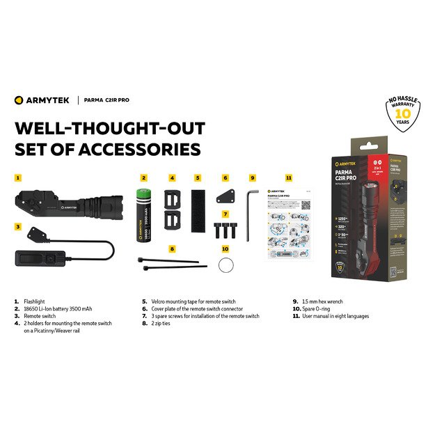 Armytek Parma C2IR Pro Flashlight F09804CIR