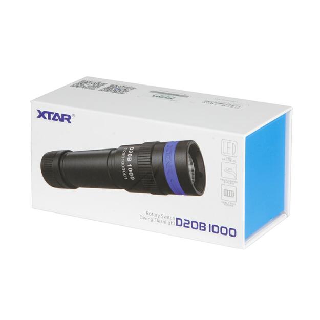 XTAR D20B 1000lm nardymo žibintuvėlis, komplektas