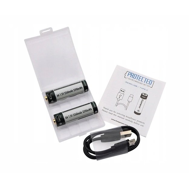 KEEPPOWER ICR14500-226PCM 2260mAh 1,5V Li-ION USB аккумулятор, 2 шт. P1450U2