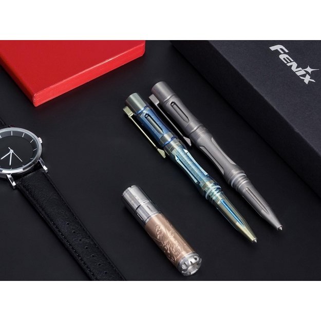 Fenix T5TI taktinio rašiklio ir F15 žibintuvėlio komplektas, mėlynas