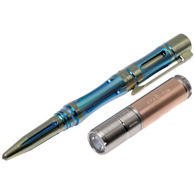 Fenix T5TI taktinio rašiklio ir F15 žibintuvėlio komplektas, mėlynas