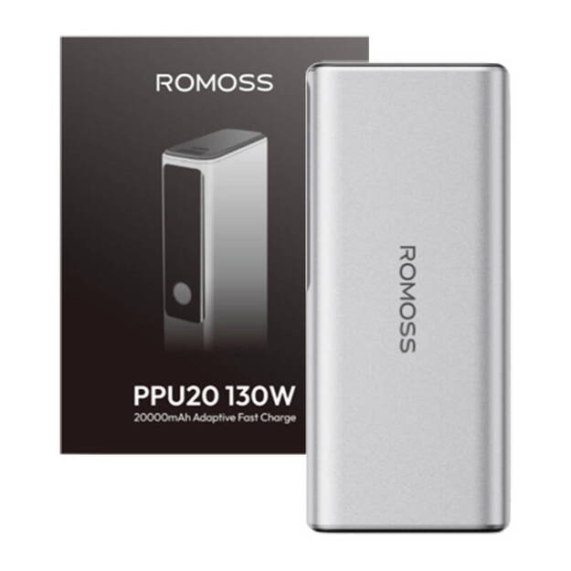 Romoss PPU20 20000mAh 130W maitinimo blokas (sidabrinis)