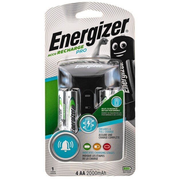 Energizer Pro pakrovėjas su 4xAA 2000 mAh