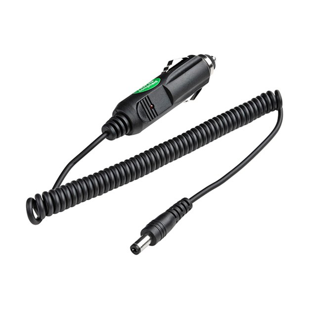 Car adapter with DC plug 12V 3A spiral cable
