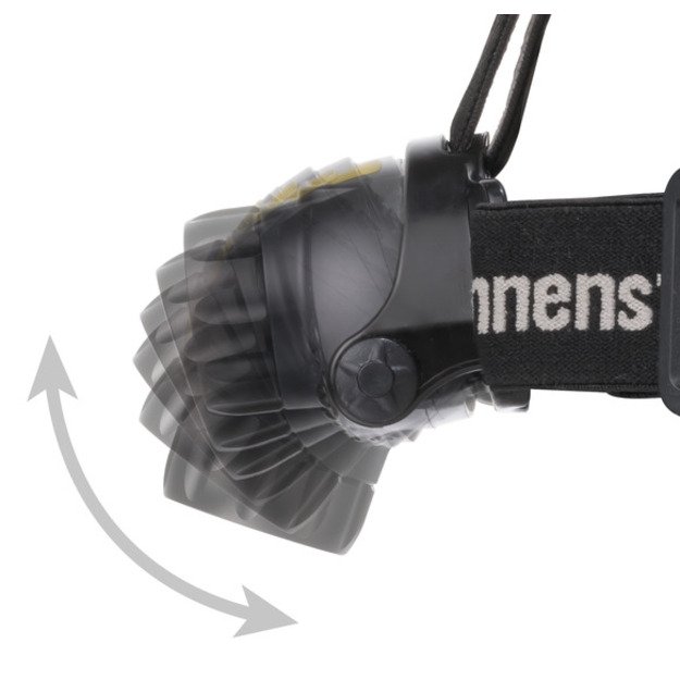 Įkraunamas LED galvos žibintuvėlis su judesio jutikliu ir raudona lempute