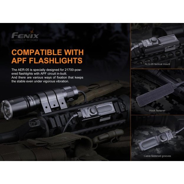 Fenix AER-05 taktinis jungiklis ant laido