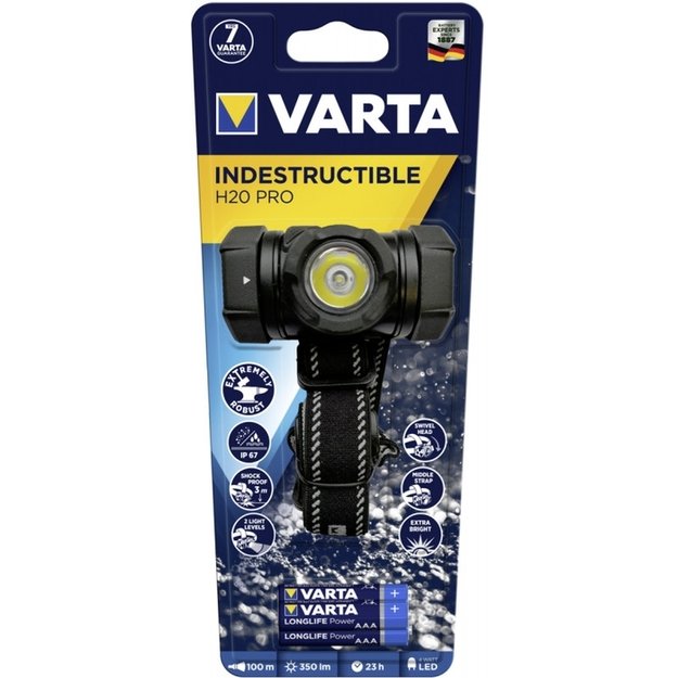 VARTA H20 PRO 4W 3xAAA žibintuvėlis ant galvos 17732