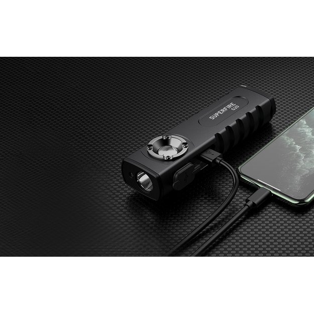 SupFire G20 multifunkcionalus žibintuvėlis su lazerine rodykle