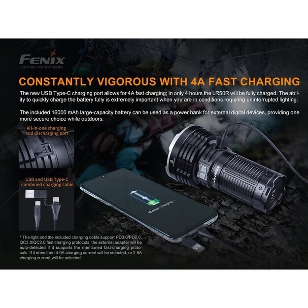 Fenix LR50R žibintuvėlis