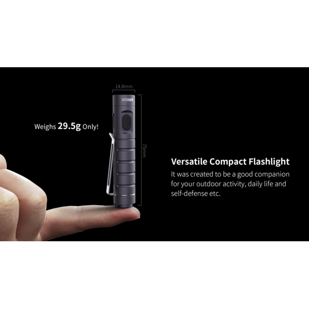 Перезаряжаемый светодиодный фонарик Xtar T2 с кольцом для ключей