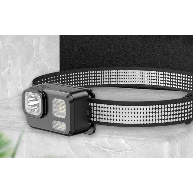 Superfire HL15 žibintuvėlis ant galvos, 220lm, 3*AAA