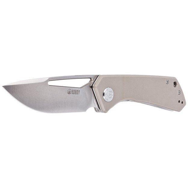 Kubey Thalia sulenkiamas peilis Tan G10, Satin D2 (KU331F)