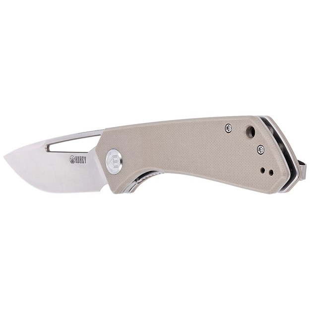 Kubey Thalia sulenkiamas peilis Tan G10, Satin D2 (KU331F)