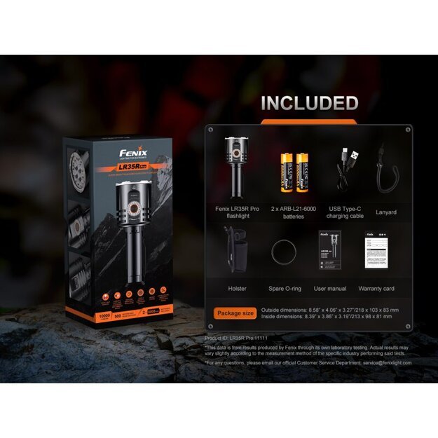 Fenix LR35R Pro LED Фонарь с белым, красным и УФ светом