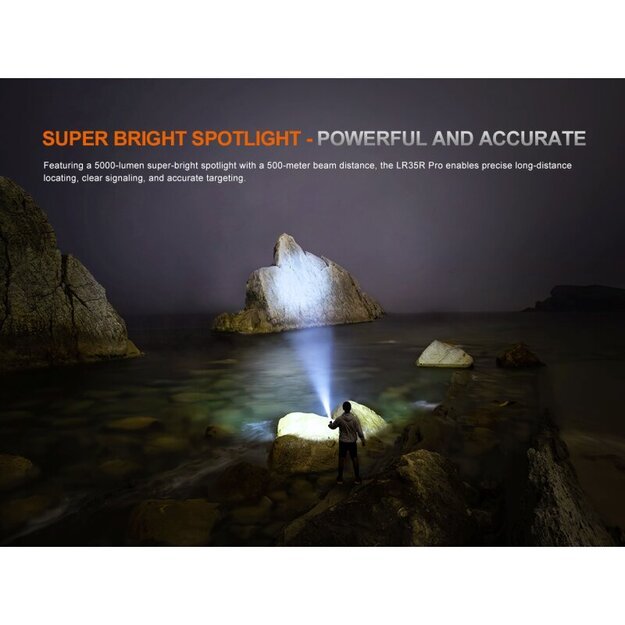 Fenix LR35R Pro LED Фонарь с белым, красным и УФ светом