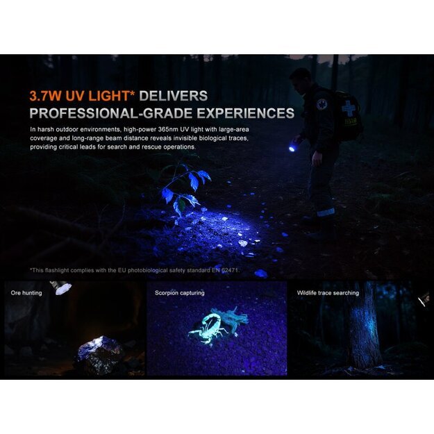 Fenix LR35R Pro LED Фонарь с белым, красным и УФ светом