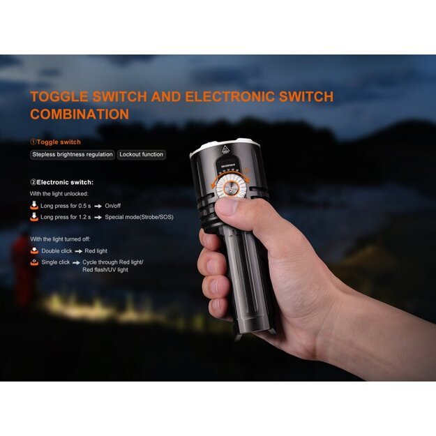 Fenix LR35R Pro LED Фонарь с белым, красным и УФ светом