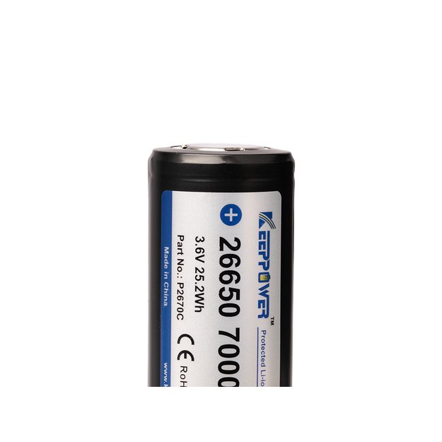 Аккумулятор литий-ионный Keeppower 26650 * 7000 мАч 3,6 В-3,7 В с защитой печатной платы 1 шт. P2670C