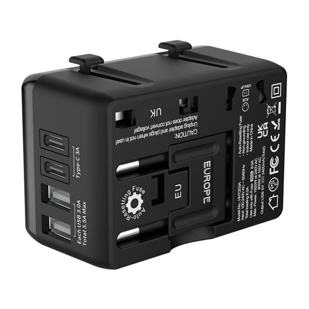 Blitzwolf BW-TA1 4-in-1 Travel Adapter 2xUSB + C + PD 20W