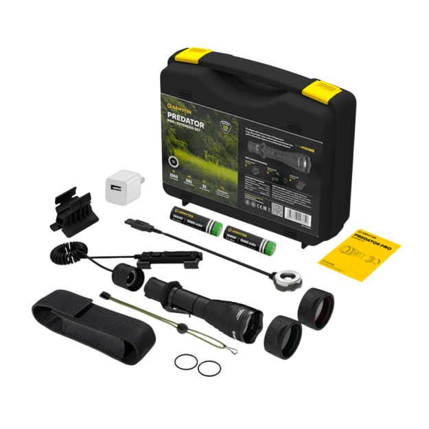 Armytek Predator Pro Magnet USB komplektas 1400lm F07302W