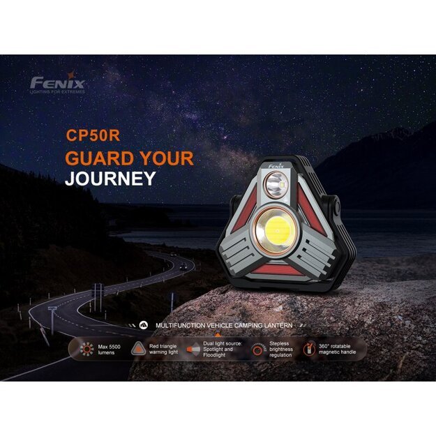 Fenix ​​CP50R LED stovyklavimo žibintas su USB jungtimi