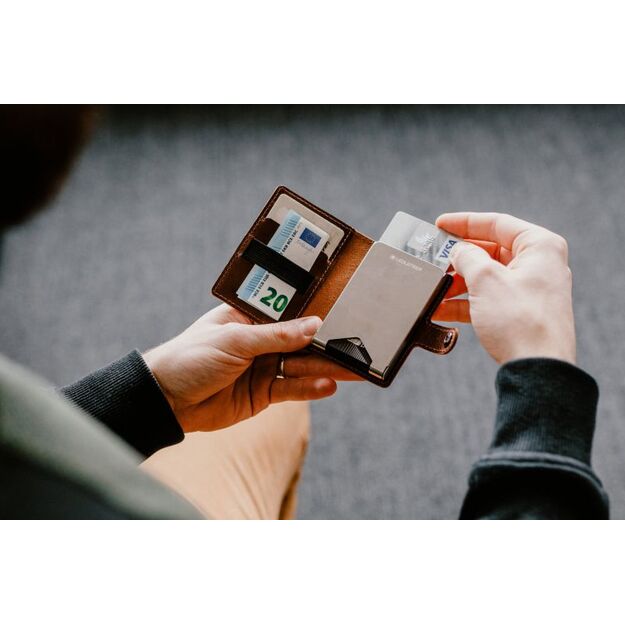 Led Lenser Lite wallet, brown, with RFID protection