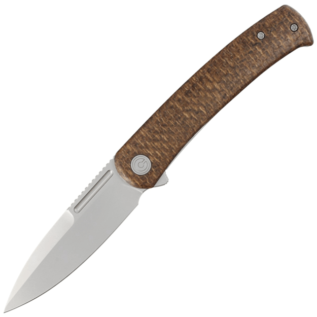Civivi Cetos sulenkiamas peilis Brown Micarta / Steel 14C28N (C21025B-1)