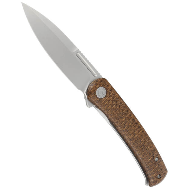 Civivi Cetos sulenkiamas peilis Brown Micarta / Steel 14C28N (C21025B-1)