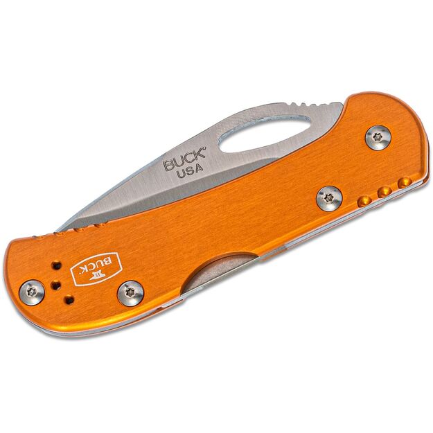 Buck Mini SpitFire 726 sulenkiamas peilis, oranžinis