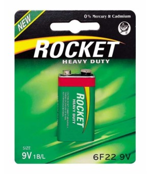 Rocket Heavy Duty 9V baterija, 1 vnt.