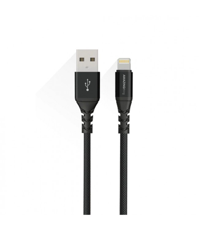 Premium MFI sertifikuotas kabelis USB - Lightning (juodas, 3m)