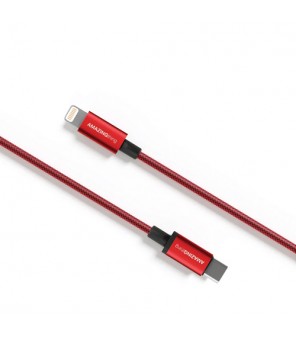 Premium MFI certified Cable Type C - Lightning (red, 1m)