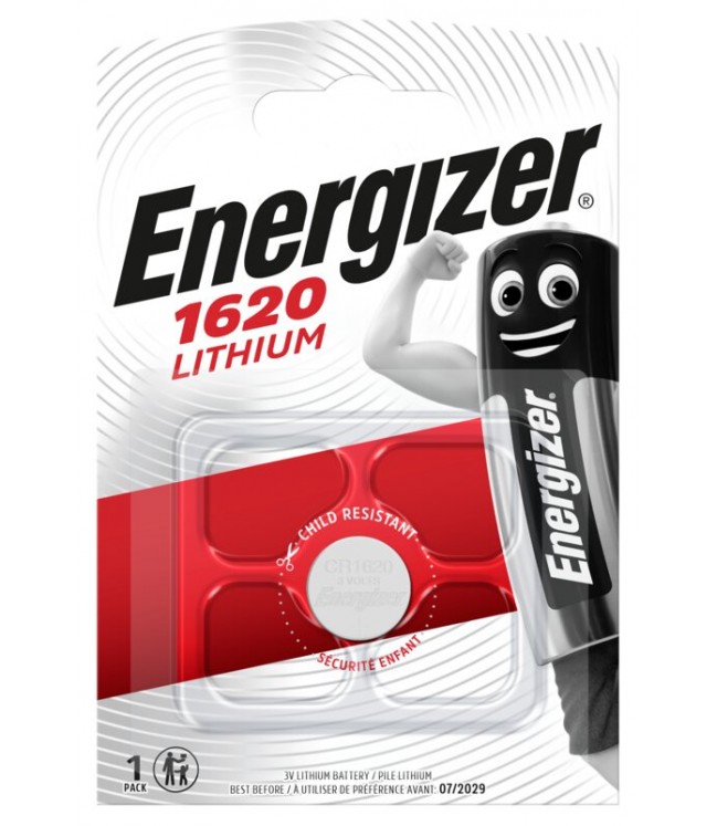 Элемент Energizer Lithium CR1620, 1 шт.