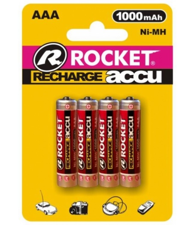 Rocket Accu 1000mAh AAA akumuliatorius, 4 vnt.