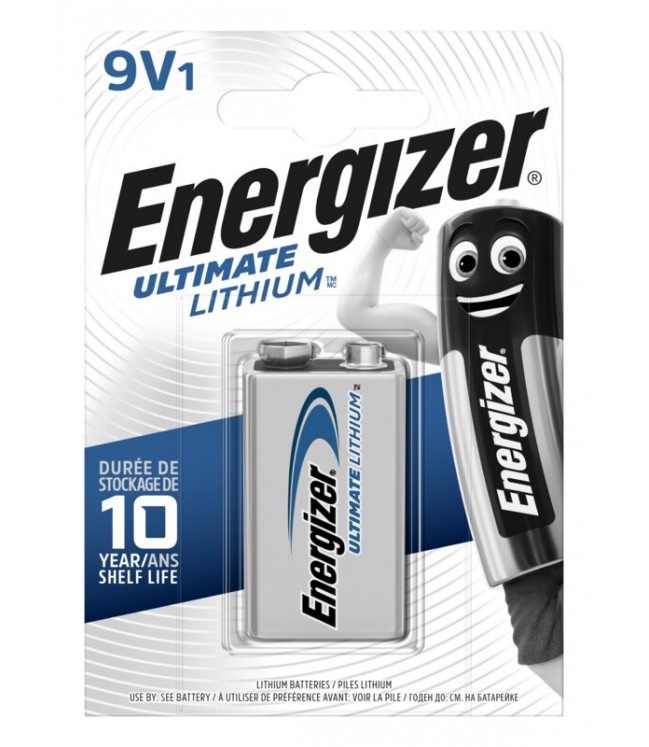 Energizer Ultimate Lithium 9V battery, 1 pc.