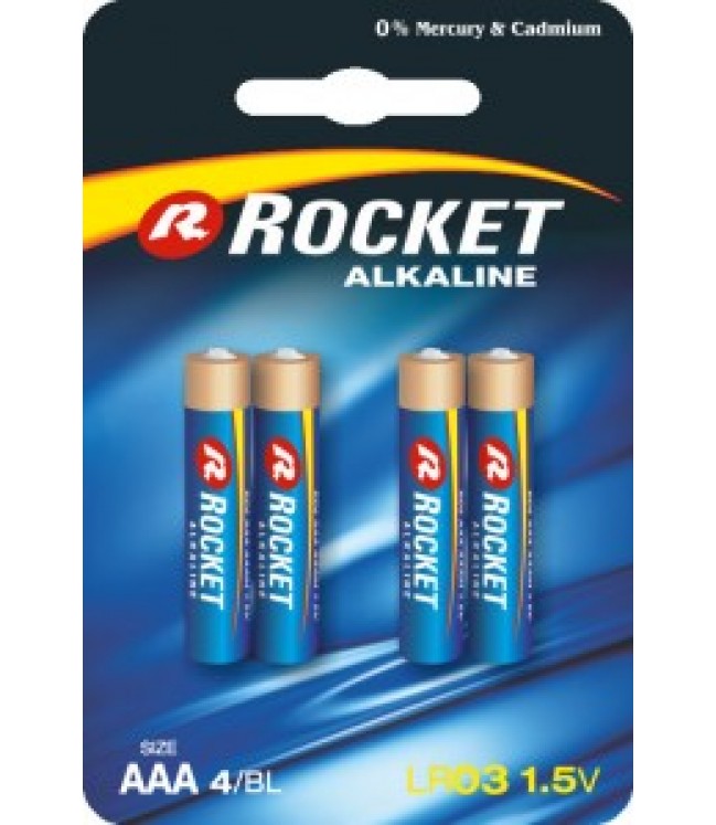 Элемент Rocket Alkaline AAA, 4 шт.