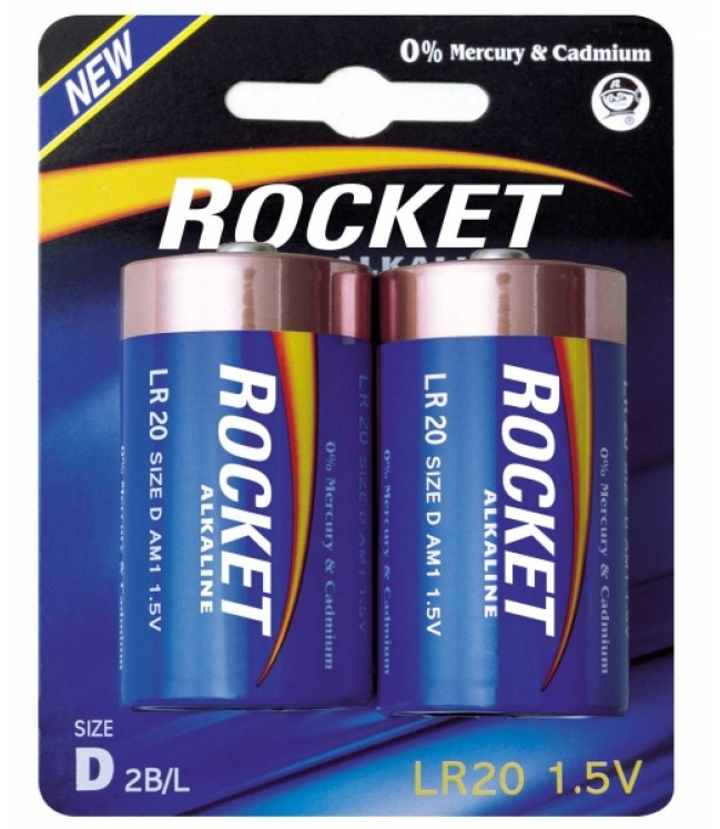 Rocket Alkaline D element, 2 pcs.