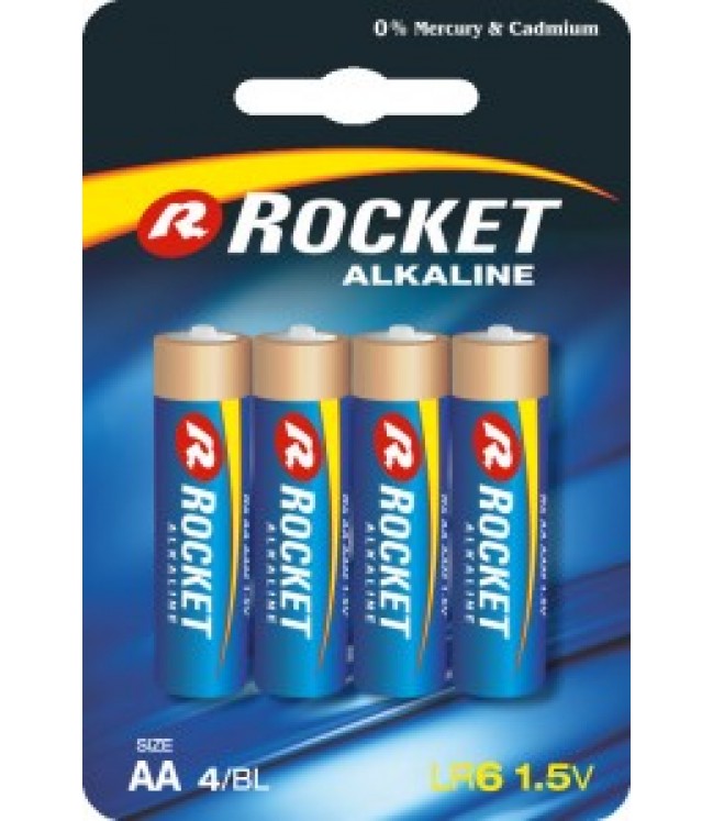 Элемент Rocket Alkaline AA, 4 шт.