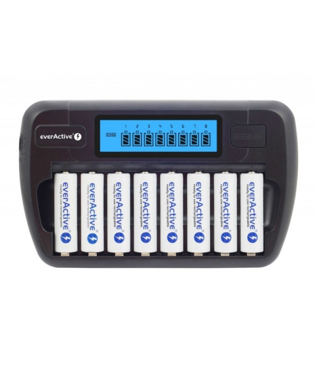 Battery charger with LCD display everActive NC800 1-8 AA/AAA