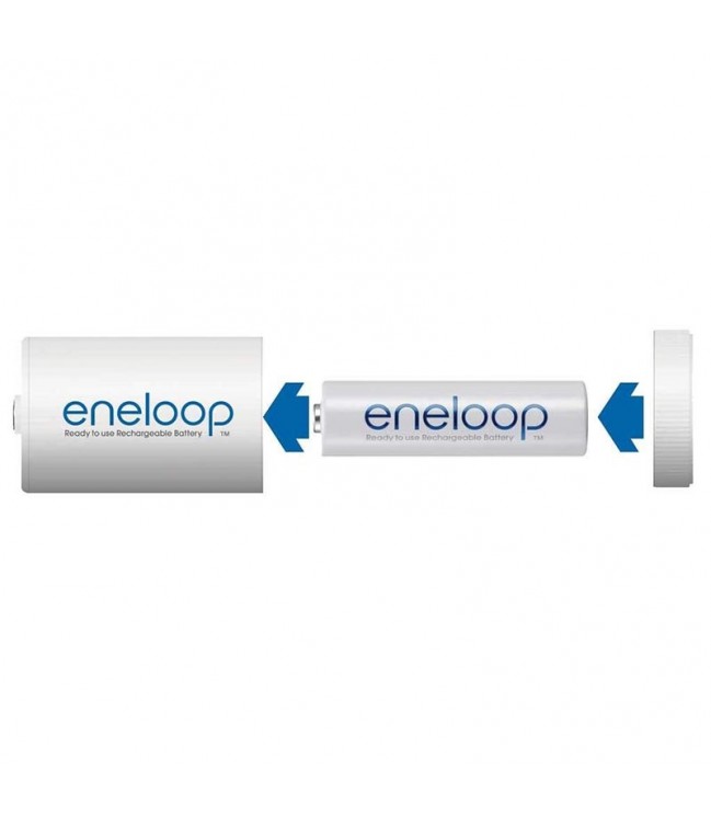 Adapter Eneloop for R20 D type battery from R6 battery, 2pcs