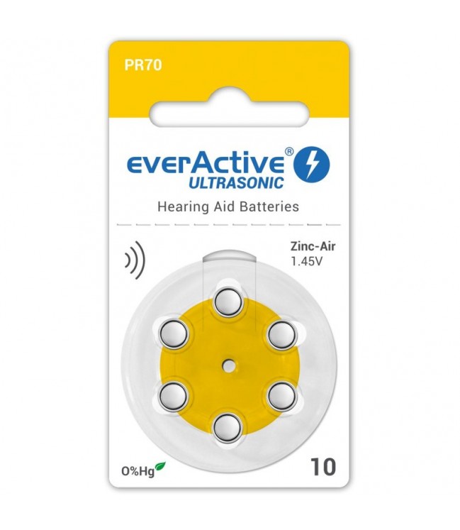 EverActive Ultrasonic elementai klausos aparatams PR70 10, 6 vnt.