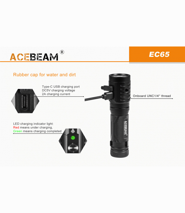 AceBeam EC65 žibintuvėlis