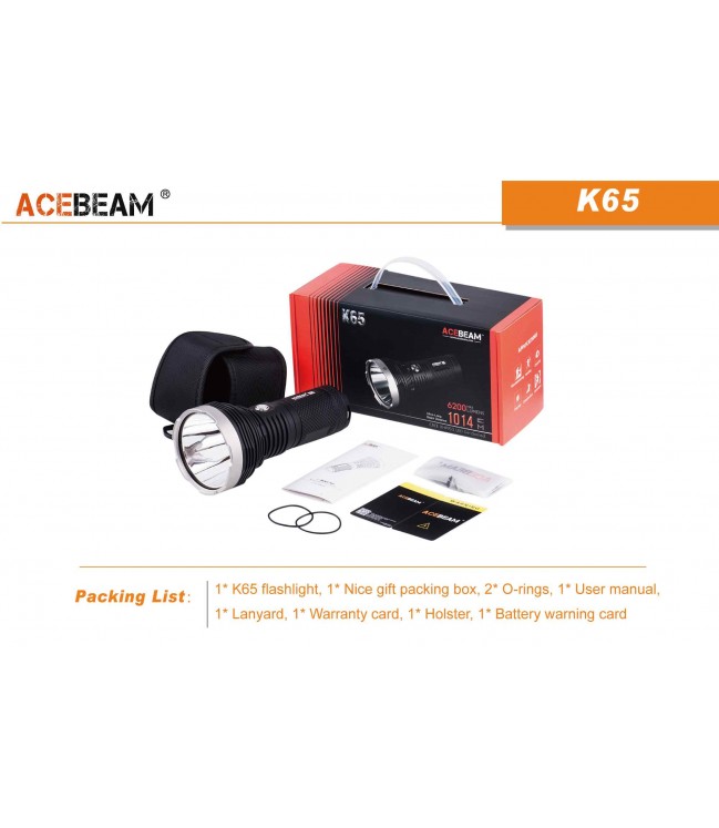 AceBeam K65 5000K neutraliai balta žibintuvėlis
