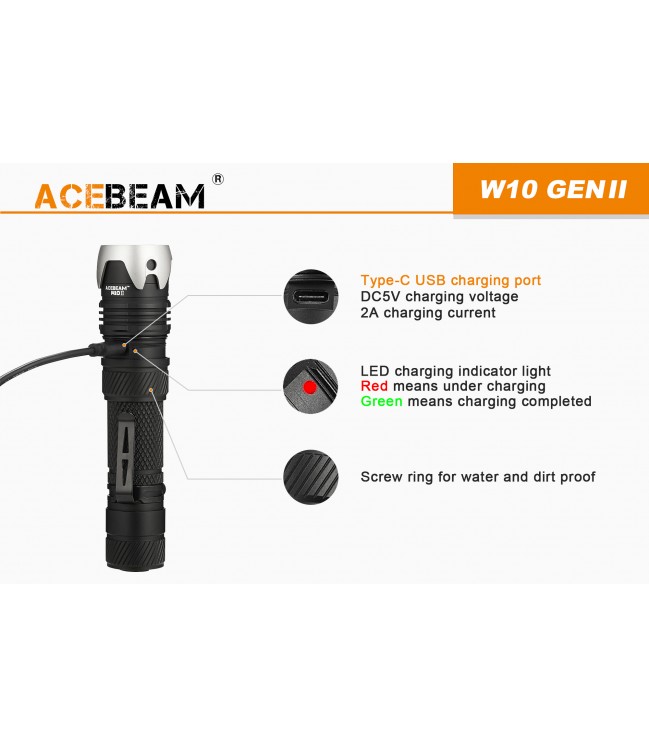 AceBeam W10 GEN II lazerinis žibintuvėlis