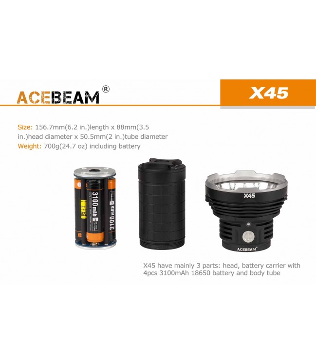 Acebeam X45 žibintuvėlis