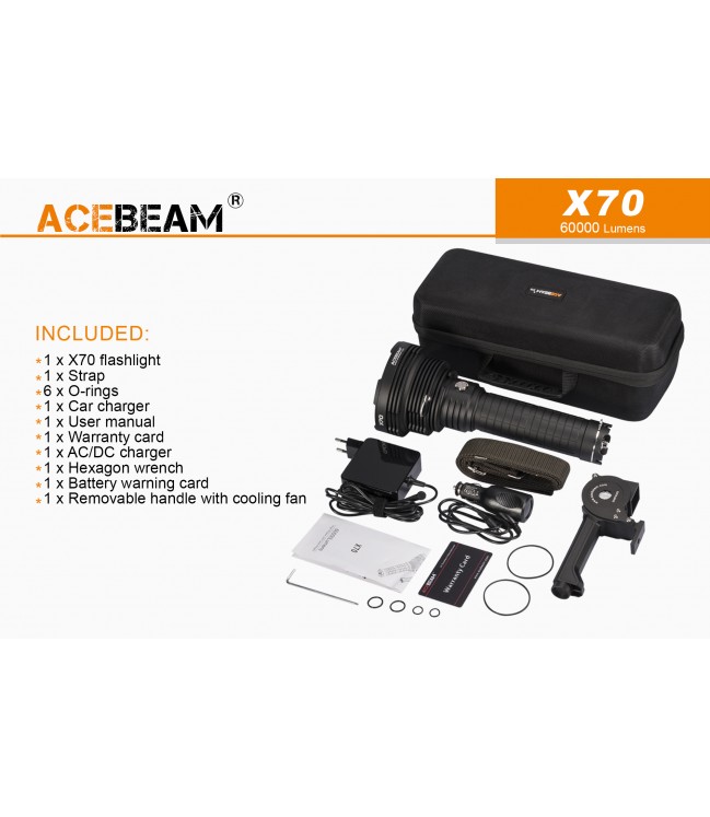Acebeam X70 galingas prožektorius 60000Lm