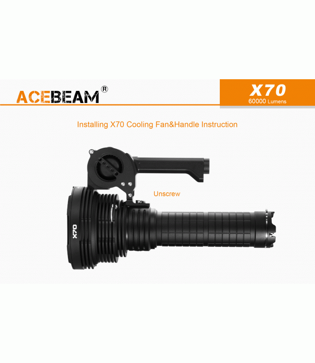 Acebeam X70 galingas prožektorius 60000Lm