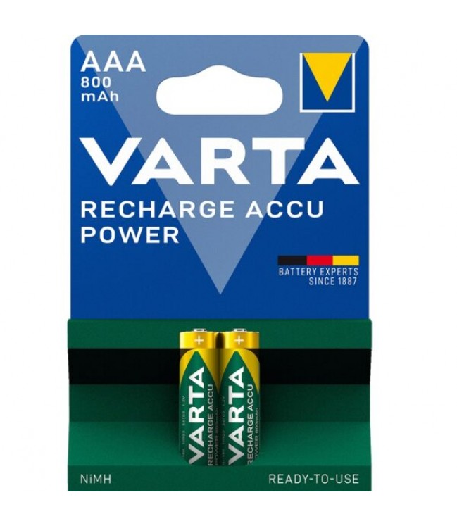 Batteries Longlife Accu AAA 800 mAh (2pcs) VARTA 56703
